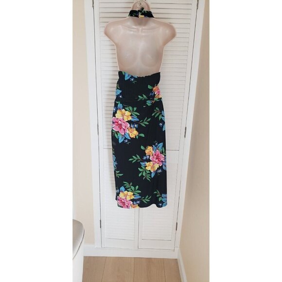 NWT$ 165 LAUREN RALPH LAUREN FLORAL HALTER COCKTAIL AND PARTY DRESS SZ 16 - Picture 5 of 8